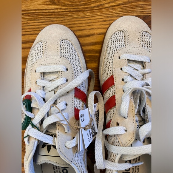 Adidas samba, crystal white preloved red, NWT, men’s size7 - Picture 3 of 12